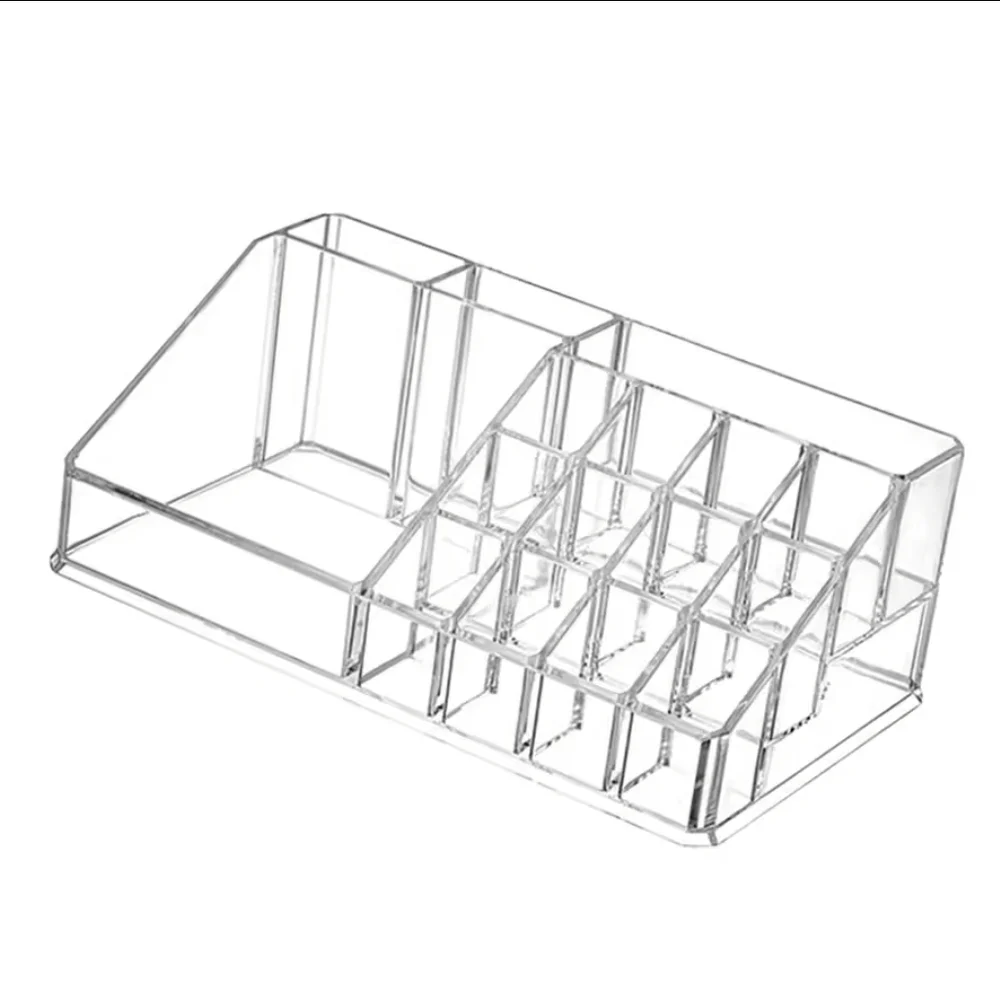 Clean Girl Aesthetic Transparent Makeup Organizer with Multiple Compartments
